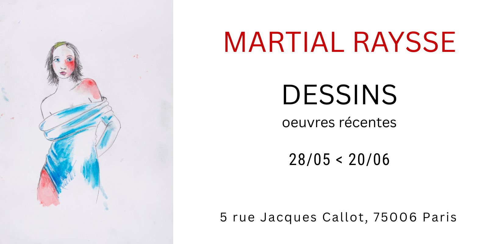 Œuvre représentant une figure féminine par Martial Raysse
